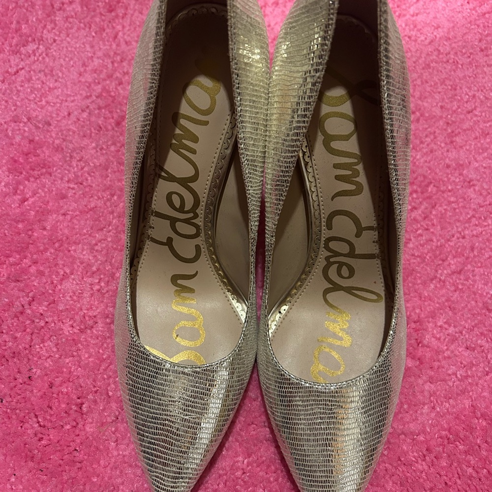 Sam Edelman Metallic Gold Heels